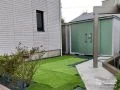 コンクリートと防草シートで雑草対策をしたお庭のリフォーム工事