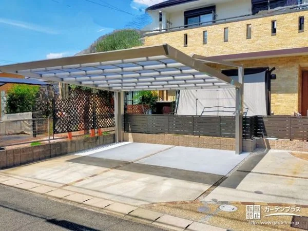 増えたお車が安心して停められる駐車スペースの増設工事