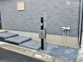 上質なタイルステップが印象的な新築外構
