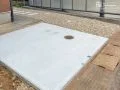 耐久性の高い土間コンクリートで舗装した駐輪スペース
