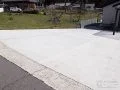 既存の駐車スペースが広がったような土間コンクリート打設工事
