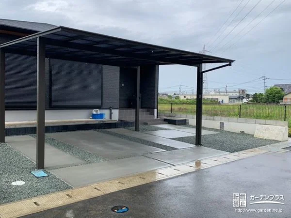 お住まいにマッチしたモダンでスタイリッシュな駐車スペース工事