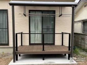 耐久性の高い人工木ウッドデッキ[施工後]