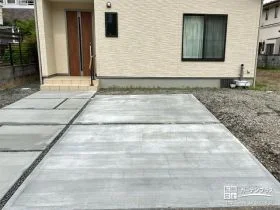コンクリートやデッキで快適性を面格子で防犯性を向上させた工事