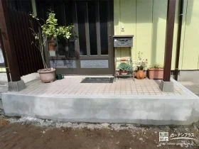 玄関ポーチをモルタル補修[施工後]
