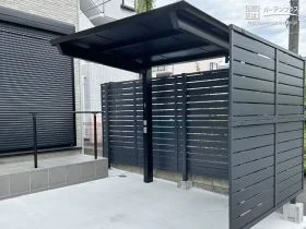 耐久性もばっちりで大切な愛車を守るサイクルポート[施工後]