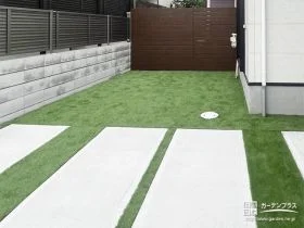 木目調フェンスでプライバシーを確保して快適な緑豊かなお庭工事