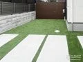 木目調フェンスでプライバシーを確保して快適な緑豊かなお庭工事