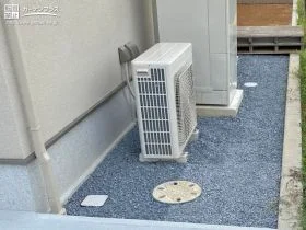 外壁や室外機下を清潔に保つ雑草対策工事[施工後]
