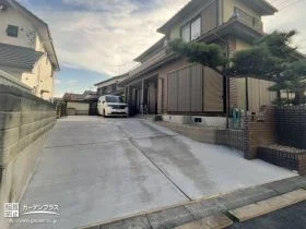 間口を広げて出入りしやすくリフォームした駐車スペース工事