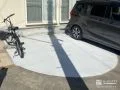 花壇を撤去して土間コンクリートを打設した駐車スペース拡張工事