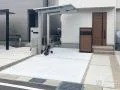 サイクルポートで雨の日のお子様とのお出かけを快適にする工事