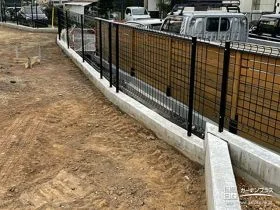 お庭の敷地境界を明確にするメッシュフェンス[施工後]