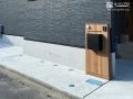 面の美しさでファサードをシンプルに美しく引き立てる機能門柱