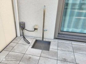一体感があり、見た目も美しく収まった立水栓[施工後]