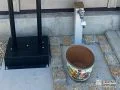 ピンコロ石で囲んで作ったガーデンパン