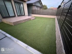 落ち着きのあるブラウンの目隠しフェンス[施工後]