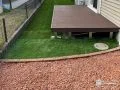 人工芝と砕石のコントラストが美しくお手入れも軽減できた工事