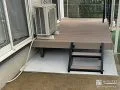 ステップを設けお子様にも安心な人工木ウッドデッキ設置工事