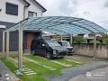 3台の車を余裕をもって駐車できるゆったりとしたカーポート工事