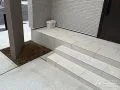 タイルを使用し高級感のある玄関ポーチ階段
