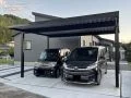 スチール折板屋根のスタイリッシュなカーポート
