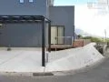 耐久性の高い土間コンクリートで舗装した法面