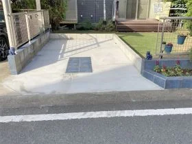 既存タイルを再利用したおしゃれな駐車スペース増設リフォーム工事