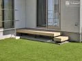 ワンちゃんと一緒に寛げるウッドデッキ
