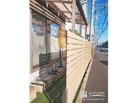 テラスをとりつけ天候を気にせず使えるお庭に[施工後]