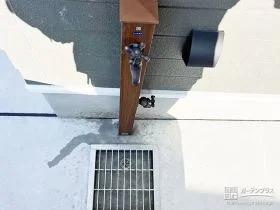 補助蛇口付きで便利な立水栓[施工後]