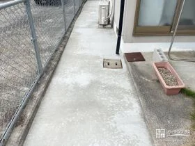雑草対策をしっかりした犬走り[施工後]