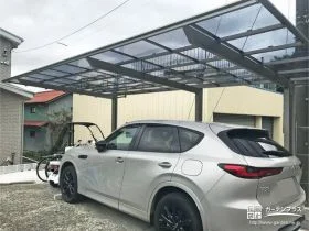 延長タイプのカーポートを設置して便利になった駐車スペース工事