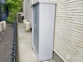 お住まい周りを綺麗に保ち便利な収納スペースも確保した工事