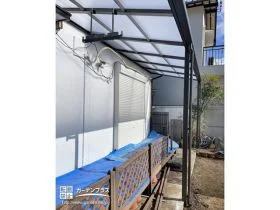 お洗濯物を干せる便利なテラス屋根[施工後]