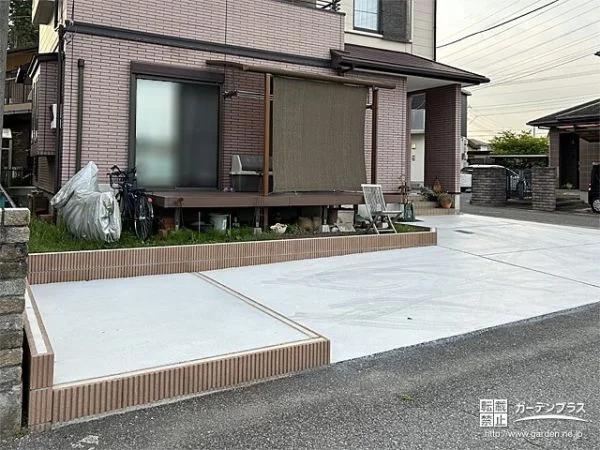 お住まい周りに土間コンクリートを打設した駐車スペース拡張工事