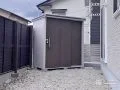 積雪の多い地域でも扉が開かなくなる心配がない物置の設置工事