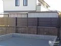 横スリットフェンスで圧迫感なく視線をカットする敷地境界工事