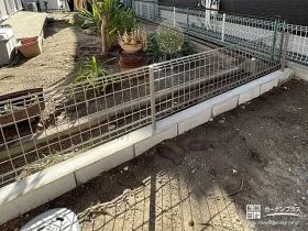 メッシュフェンスで圧迫感なく敷地境界を明確化[施工後]