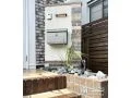 レンガを貼り可愛らしいアクセントを加えた門柱リフォーム工事
