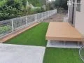 ウッドデッキ×人工芝でつくる快適なお庭空間