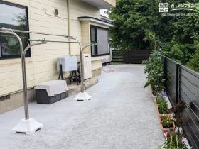 雑草対策と日々のメンテナンスのしやすいお庭[施工後]