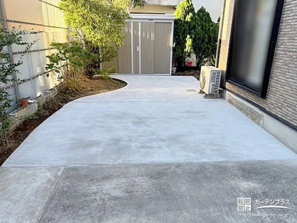 土間コンクリートを打設し雑草対策を万全にしたリフォーム工事