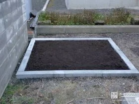 お庭のポイントになる植栽スペース[施工後]
