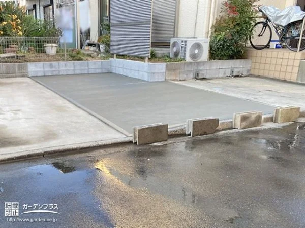 庭をセットバックして駐車場を拡張リフォーム工事