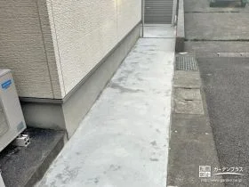 日常的なバイクの行き来がしやすくなる土間コンクリート舗装[施工後]