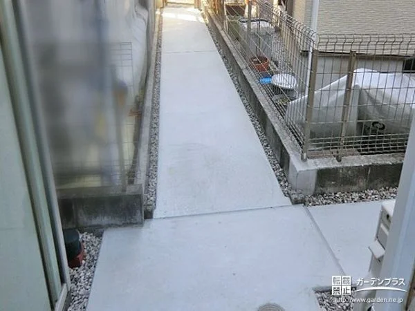 No.24704 お住まい周り全体にコンクリートを打ち雑草対策を施した工事[施工後]