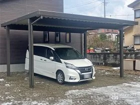 積雪や風に強くお車をしっかりと保護するカーポートの設置工事