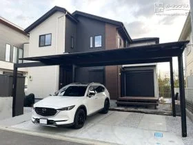 駐車しやすさUP！梁延長カーポートでスムーズな動線設計