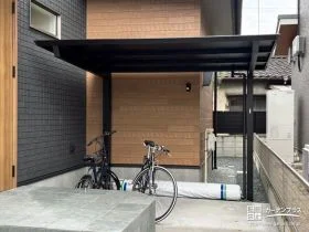 自転車をしっかりと守る強度の高いサイクルポートの設置[施工後]